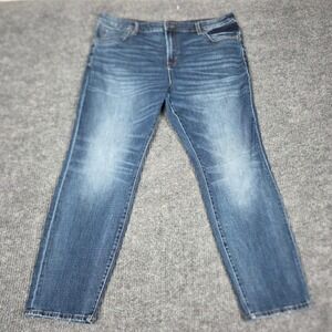 Aeropostale Athletic Slim Jeans Mens 38x32 Medium Wash Blue Stretch Denim 26356